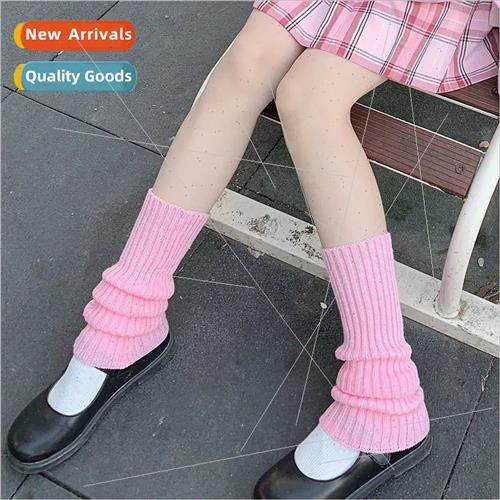 Gray stacked socks winter cashmere knted socks wh fuzzy slip