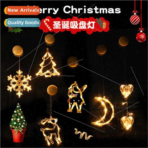 Christmas suction cup lights elk old man LED decorative ligh