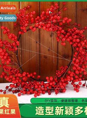 2021 Fashion mple Christmas Wreath Red Berry mulation Fortun
