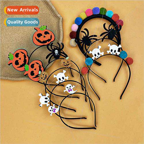 Halloween Headdress Pumpkin Spider Ghost Skeleton HairbMorio