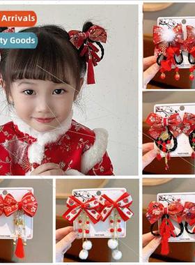 ttle girl red headdress children hair accessories girls tass