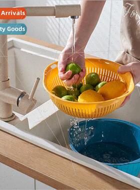 Double plastic draining basket Garden thickened kchen multif