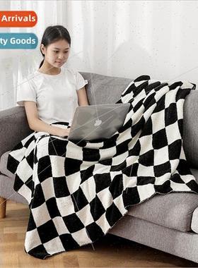 Scandinavian soft glutinous checkerboard checkerboard knted