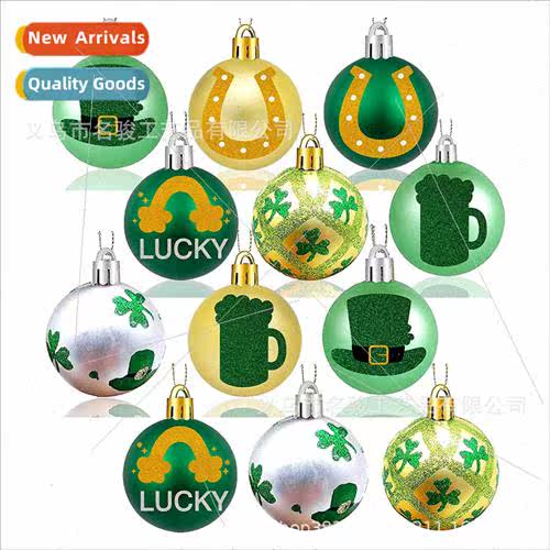 St. Patrick Irish Green Hat Oktoberfest Shamrock Plated Plas