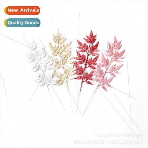 Christmas decoration gold powder simulation plant festival w