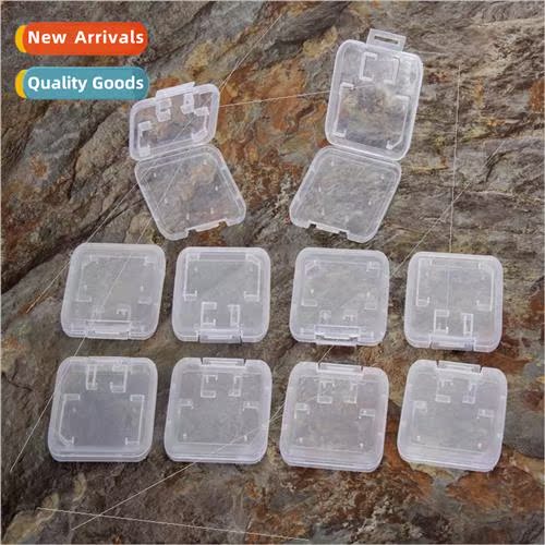 10pcs/lot Transparent Standard SD SDHC Memory Card Case Hold