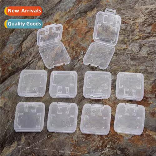 10pcs/lot Transparent Standard SD SDHC Memory Card Case Hold