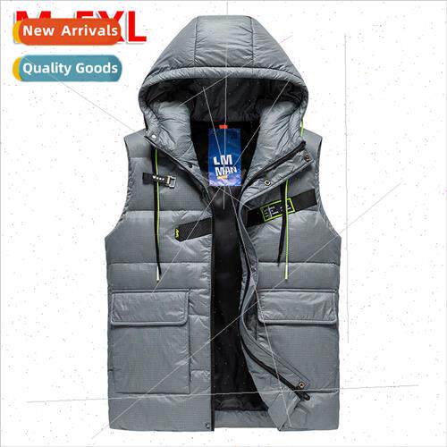 Winter whe duck down work vest men warm jacket men shoulders