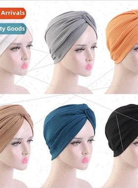 New thickened elastic cotton cross twisted cap versatile tur