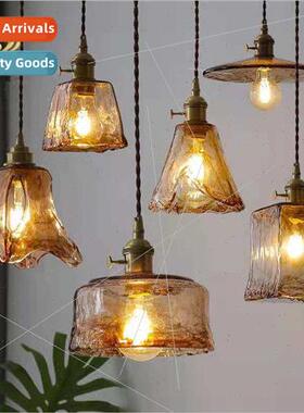 Scandinavian retro brass glass chandelier Celebry bar dining