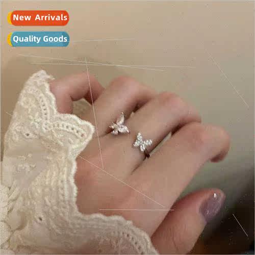Double butterfly ring female ins niche premium index finger