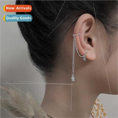 Long tassel fake earrings whout ear holes welfare Korea cold