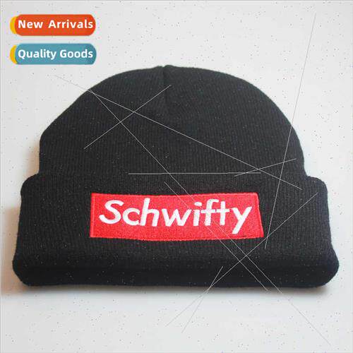 popular men women in fall winter ski cap schwifty letters em
