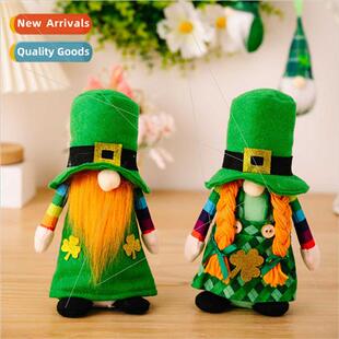 Irish Festival Green Faceless Doll St. Patrick Shamrock Doll