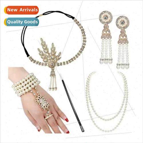 1920s Gatsby Bachelorette Party Set Decoration Headdress Nec