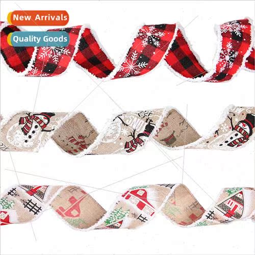 2023 new 6 meters fine hemp Christmas ribbon Christmas e gif