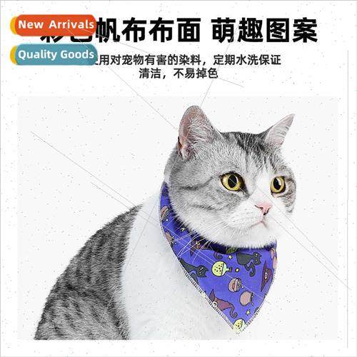 New Halloween Cat Drool Towel Pet Triangle Towel Dog Bib Dog
