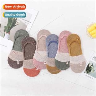Japanese striped socks summer new embroidery rabb ladies boa