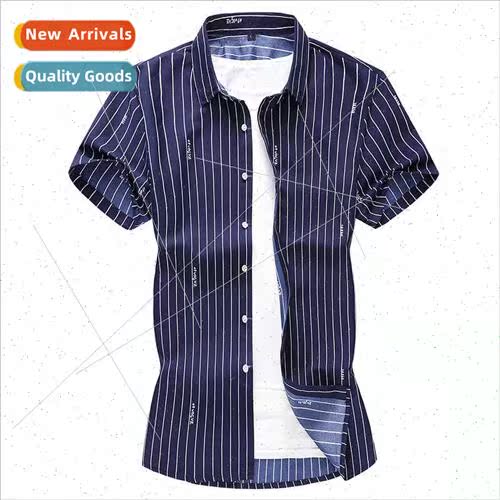 2012 Large ze Striped Shirt Short Sleeve Shirt Men Shirt 190