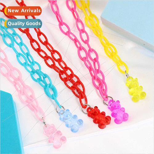 Y2K homemade cute earth cool bouncy Harajuku bear acrylic ne