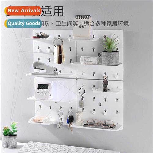 No-Punch Plastic Hole Board Bedroom Wall Shelf Student Wall