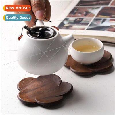 Creative Tea Tray Coasters Black Walnut Tea Cup Coasters Dri