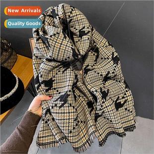 fashion Grid imation cashmere female Korean scarf ThousBird