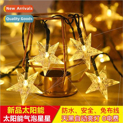 Solar Pentagram String ghts Garden WaterproColorful String g