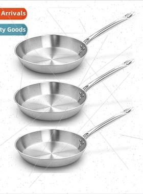 18 24 30cm Stainless Steel Frying Pan Uncoated Flat Bottom I