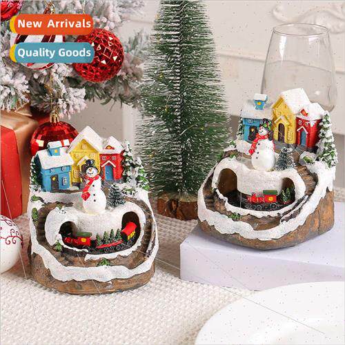 Christmas gift 2023 new Christmas snowman house music box ch