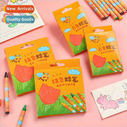 Cute tulip crayons Children -dirty hands kindergarten art su