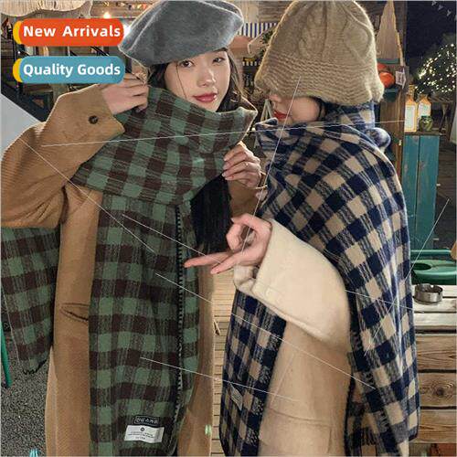 Ins wind retro plaid new hundred wh scarf female autumn wint