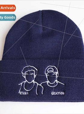 DOLAN TWINS Ethan Grayson Kn Hat Fall Winter Ski Hat Pullove