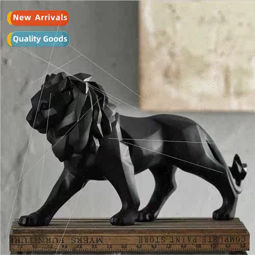 Scandinavian creative resin crafts lion ornament home living