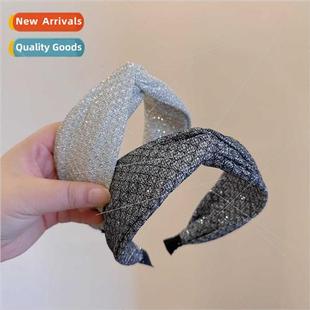 simple elegant wide ageing headband versatile retro cross