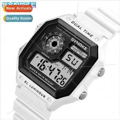 Electronic watch retro classic square luminous waterproof sp