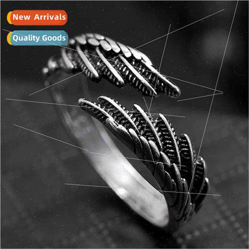 Retro ring tide men women hand jewelry alloy wings simulatio