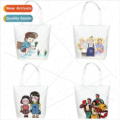 New canvas bag heat transfer canvas environmental hand-paint