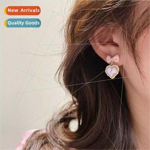 pearl bow earrings niche earrin sense Love