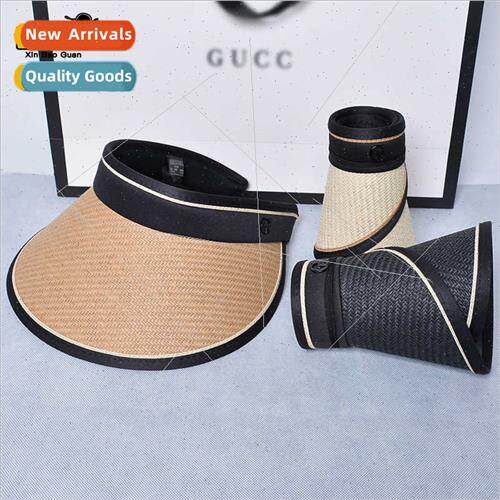 new straw hat female spring summer sunscreen sun hat hair bt
