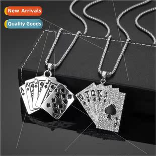 poker jewelry tanium Europe hip diamond steel full