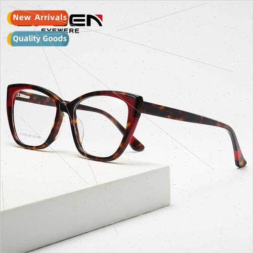 new full plate eyeglasses frame female Europe fashion cat ey