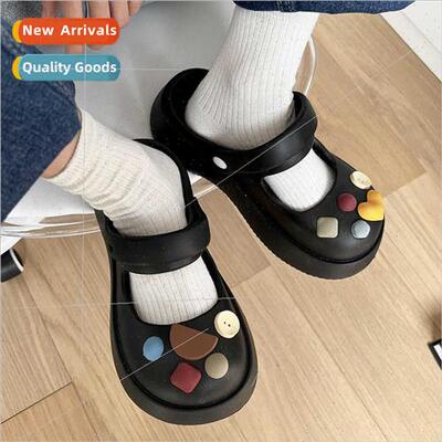 New Mary Jane hole shoes female cartoon DIY sandals summer -