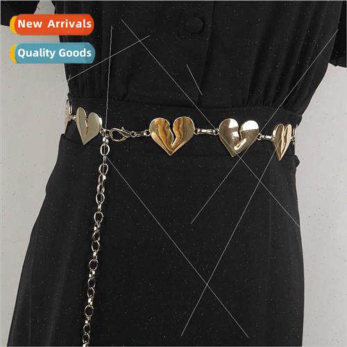 Love shaped waist chain female dress sub accessories ins dec