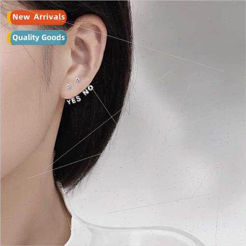 Creative English letters earrings female simple lovely Korea