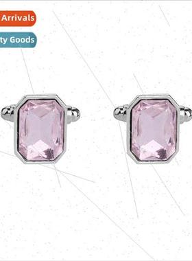 Europe Uned States personaly Austrian crystal cufflinks pink