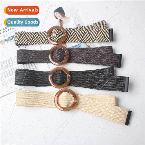 Europe wax rope braided versatile round buckle whout holes a