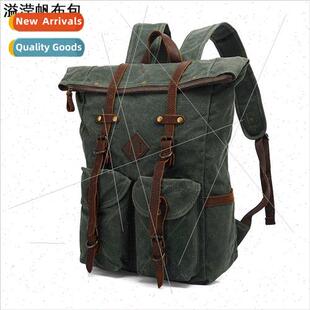 Shoulder bag student schoolbag retro travel backpack outdoor