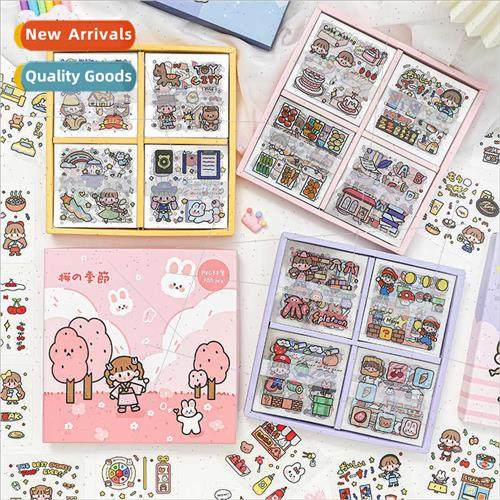 pvc stickers gift box soft soft second season cartoon cute h
