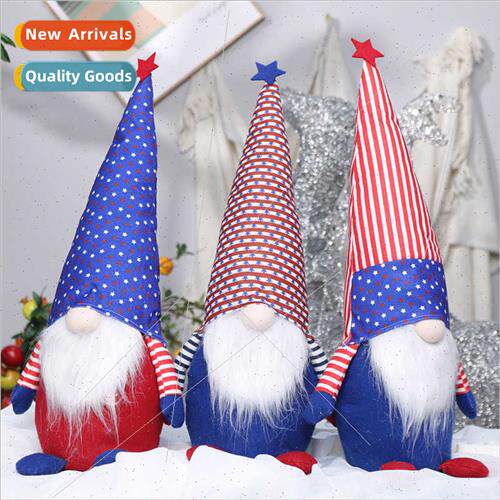 American Independence Day Decorations Flag Faceless Elderly